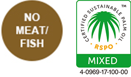 No Meat/Fish | Certified Sustainable Palm Oil