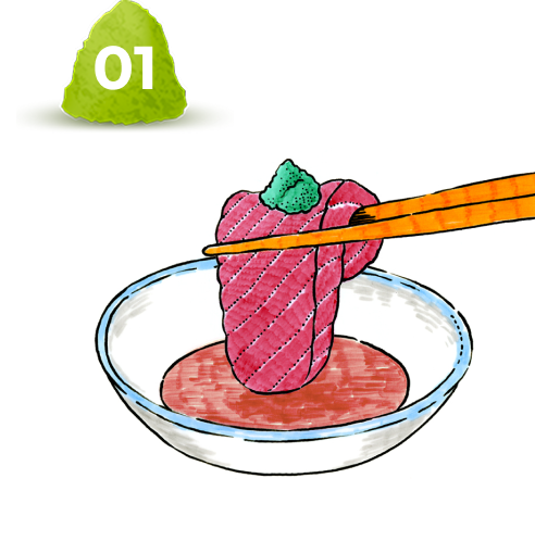 Tab 1 | Wasabi and raw fish?