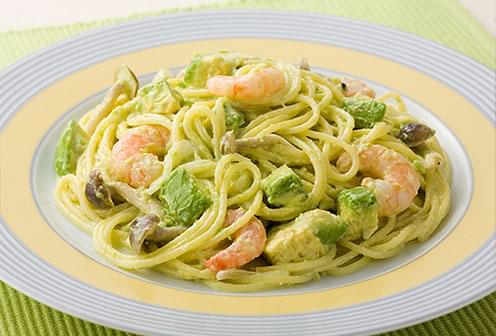 Creamy Wasabi Avocado Spaghetti