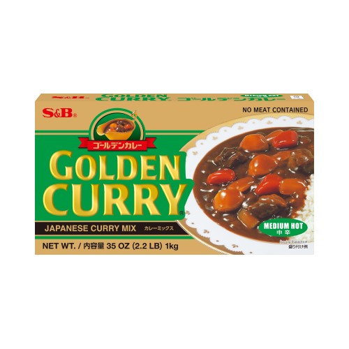 CURRY JAPONAIS CUBE GOLDEN CURRY MOYEN ÉPICÉ S&B | YOSASO