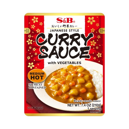 S & B Foods Golden Curry Sauce with Vegetables, 8.1 oz